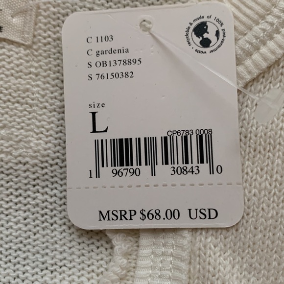 Free People We The Free Anyway Tee Gardenia Off White Size L NWT - Picture 8 of 9